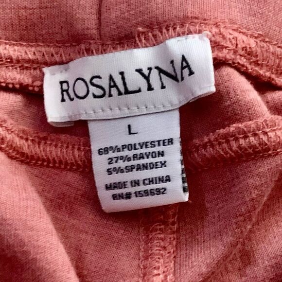 Rosalyna Salmon Drawstring Capri Lounge Pants Size Large - Picture 6 of 6